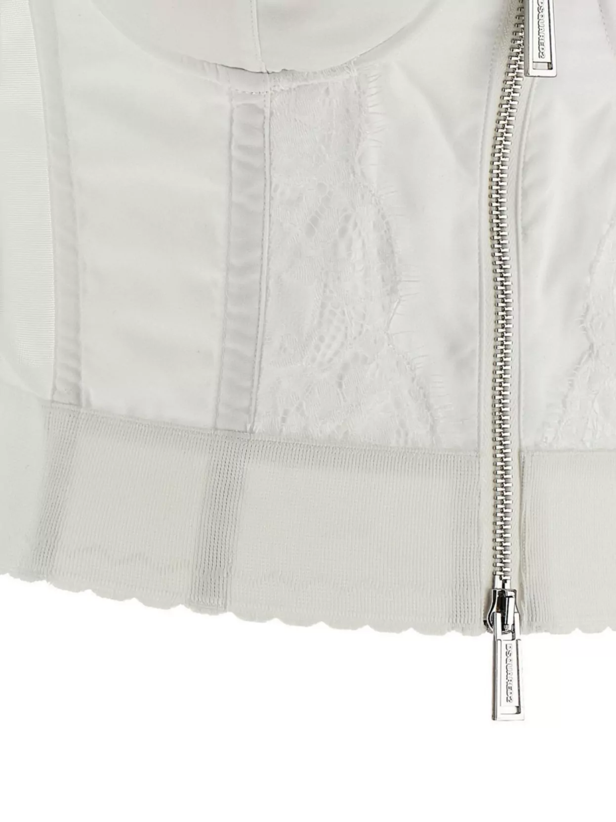 Dsquared2 Strapless Lace Top Scalloped Hem