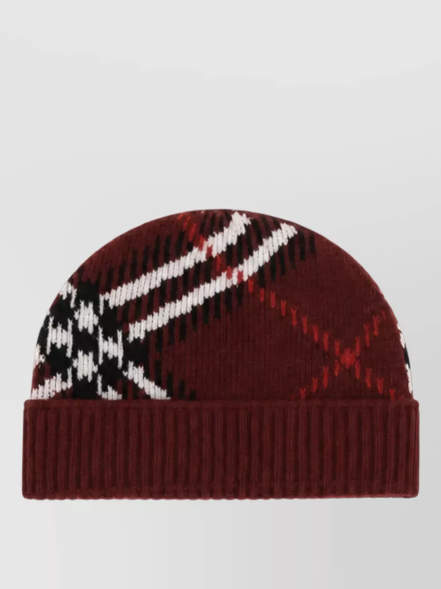 Burberry cashmere check beanie
