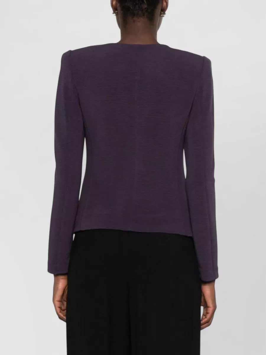 Emporio Armani Ribbed Slim-Fit Zip-Up Jacket