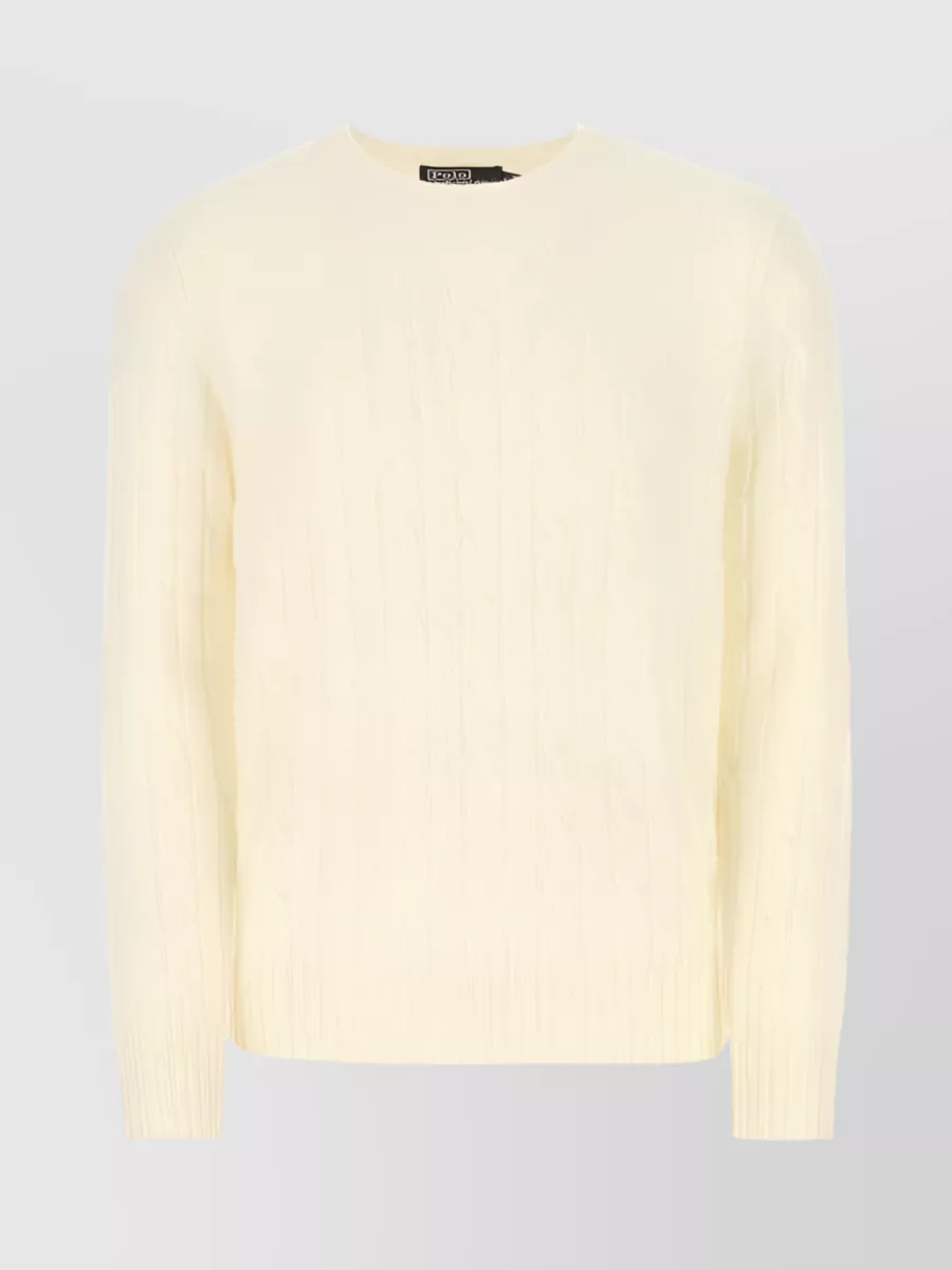 Polo Ralph Lauren Cable-knit Long-sleeved Jumper In Cream