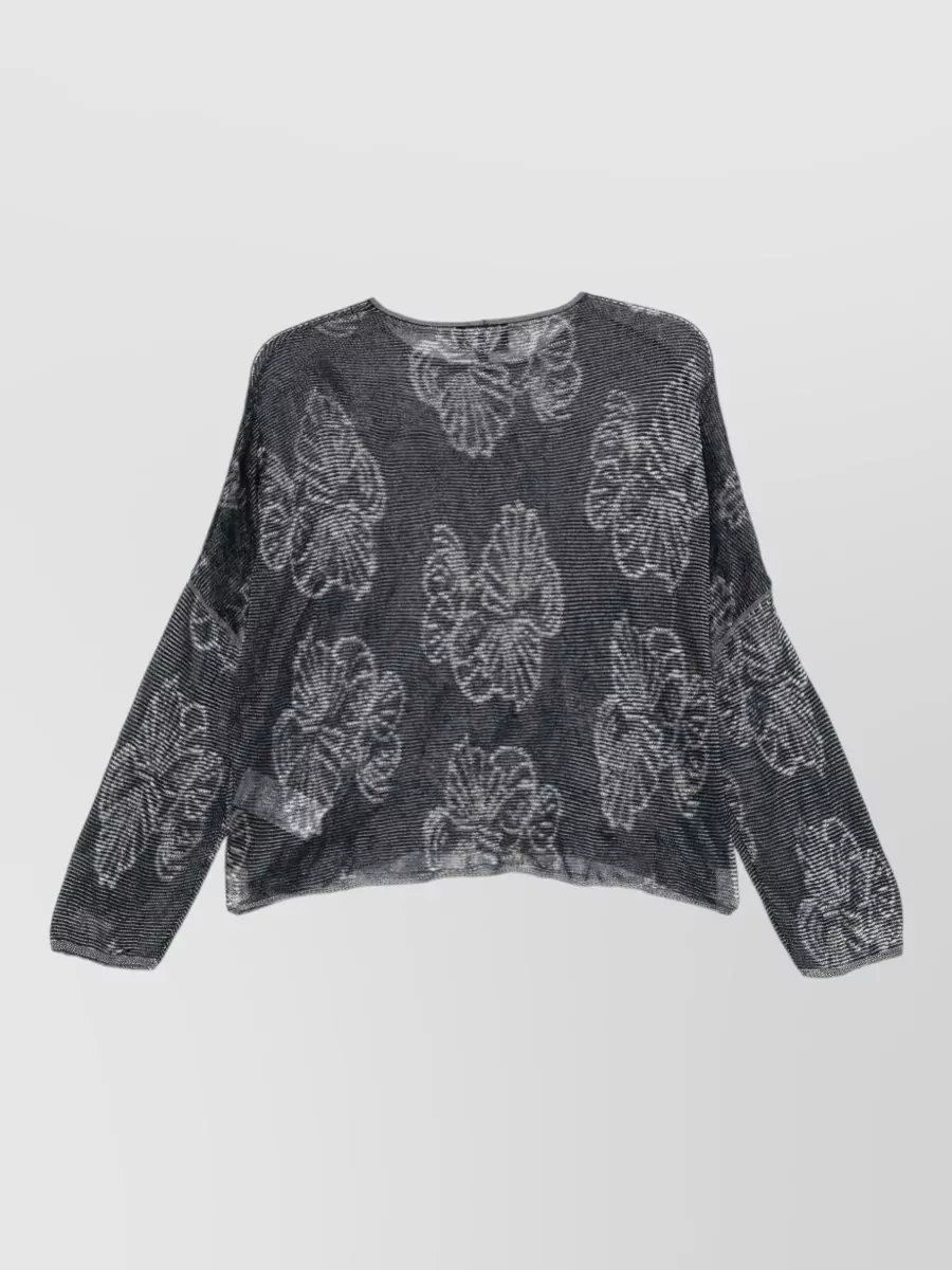 Emporio Armani Floral-Embroidered Crew-Neck Jumper