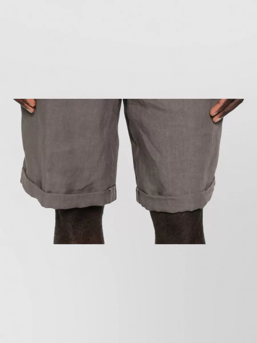 Brunello Cucinelli Linen Drawstring Chino Shorts