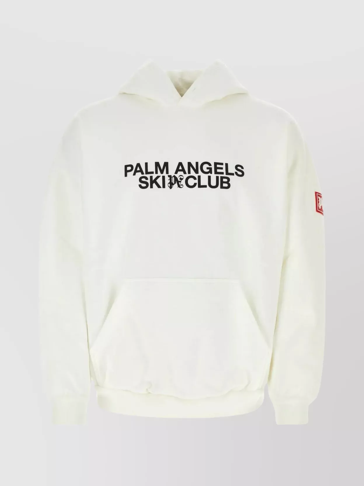Shop Palm Angels Cotton Oversize Hooded Sweatshirt With Pouch Pocket