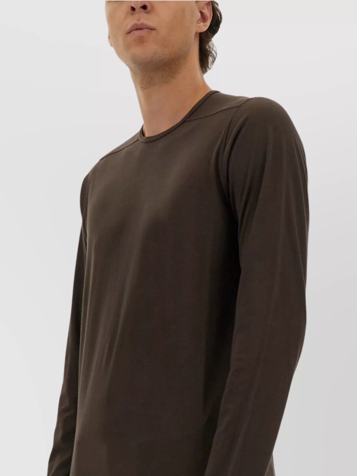 Rick Owens Drkshdw Long Sleeve Crew Neck Soft T-Shirt