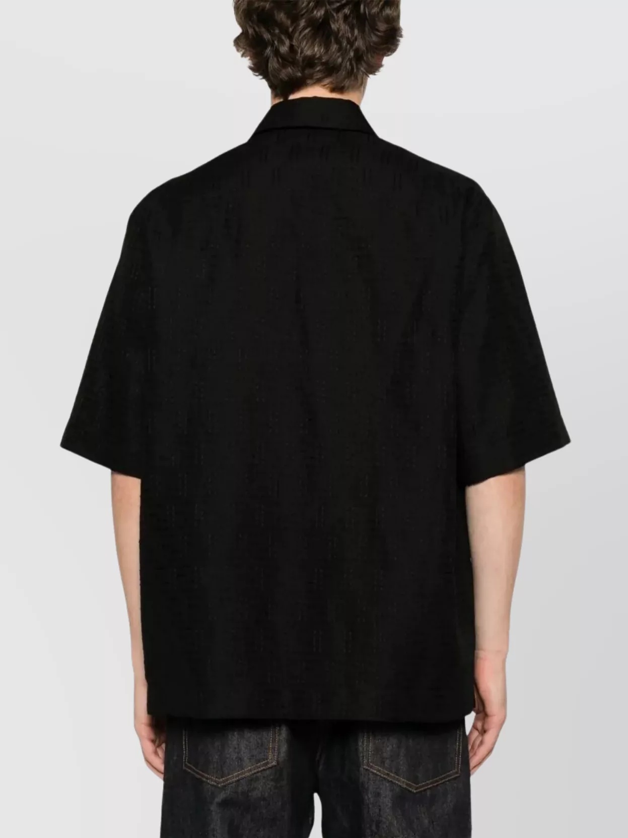 Fendi Oversized Jacquard Linen Shirt