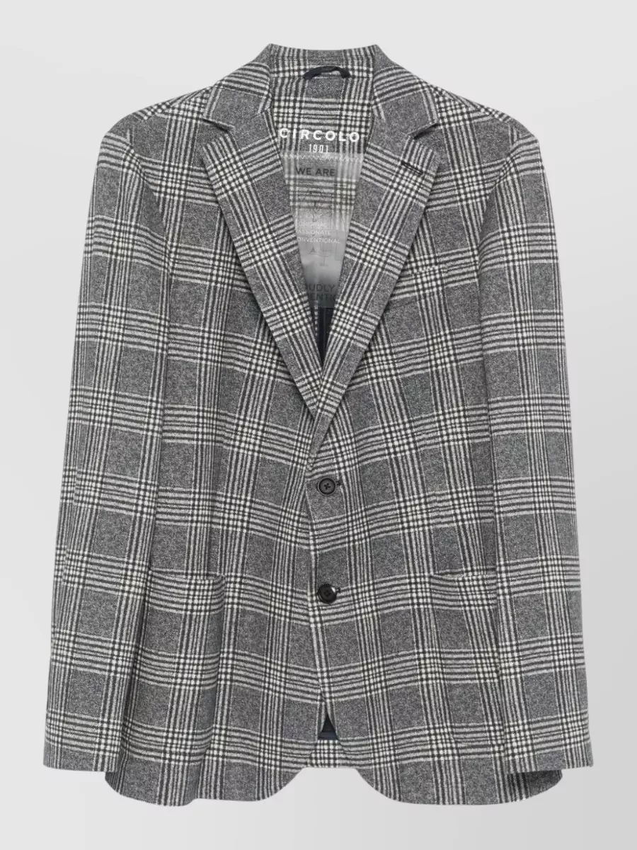 Circolo 1901 checked single-breasted blazer