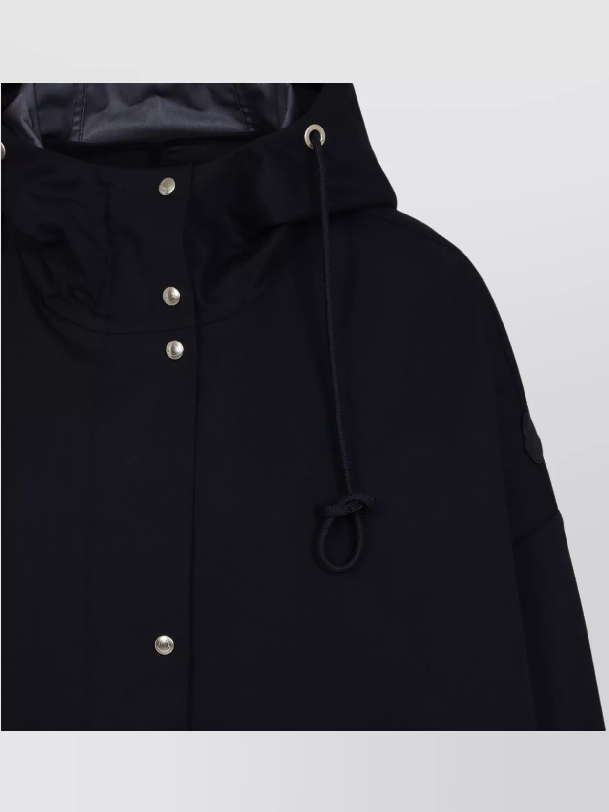 Shop Moncler Gaillon Drawstring Hood Cotton Jacket