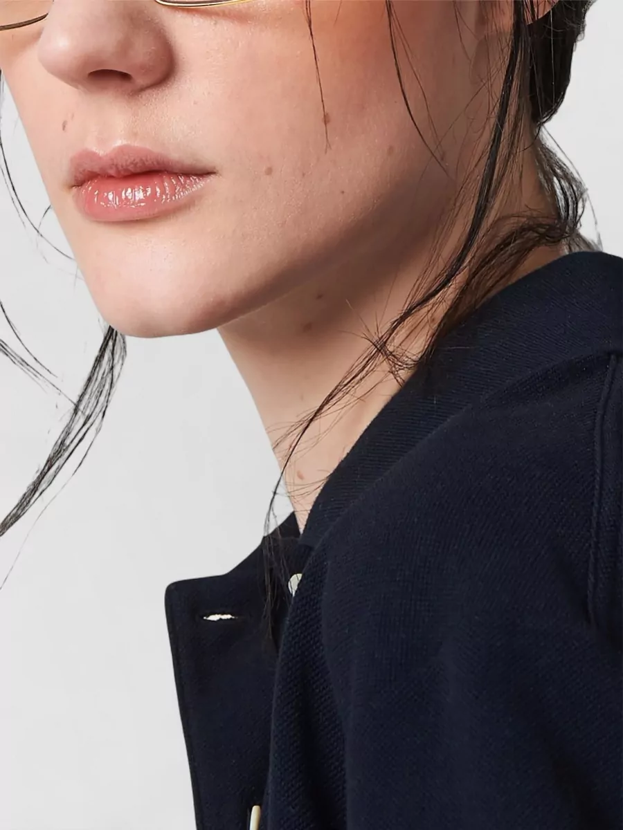 Miu Miu Short Sleeve Fitted Polo Collar Top