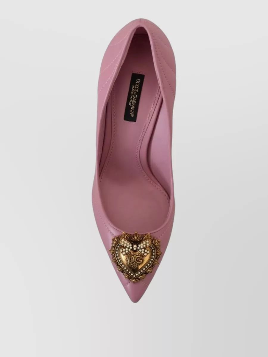 Dolce&Gabbana Leather Quilted Embellished Pumps