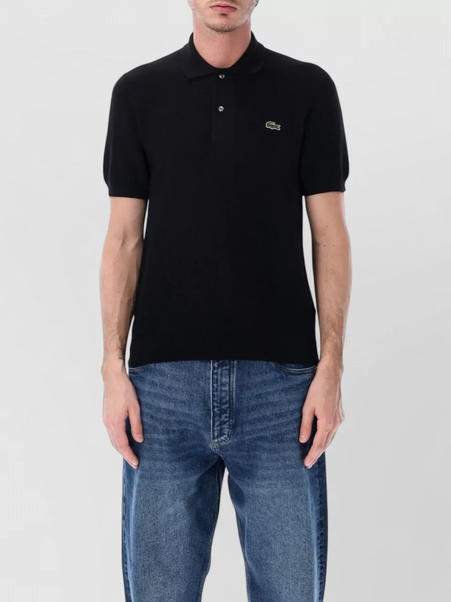 Lacoste Bouclé knit short-sleeve polo shirt