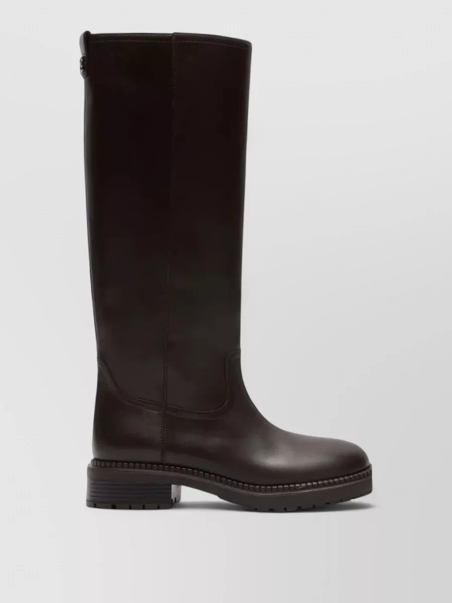Casadei leather knee boots