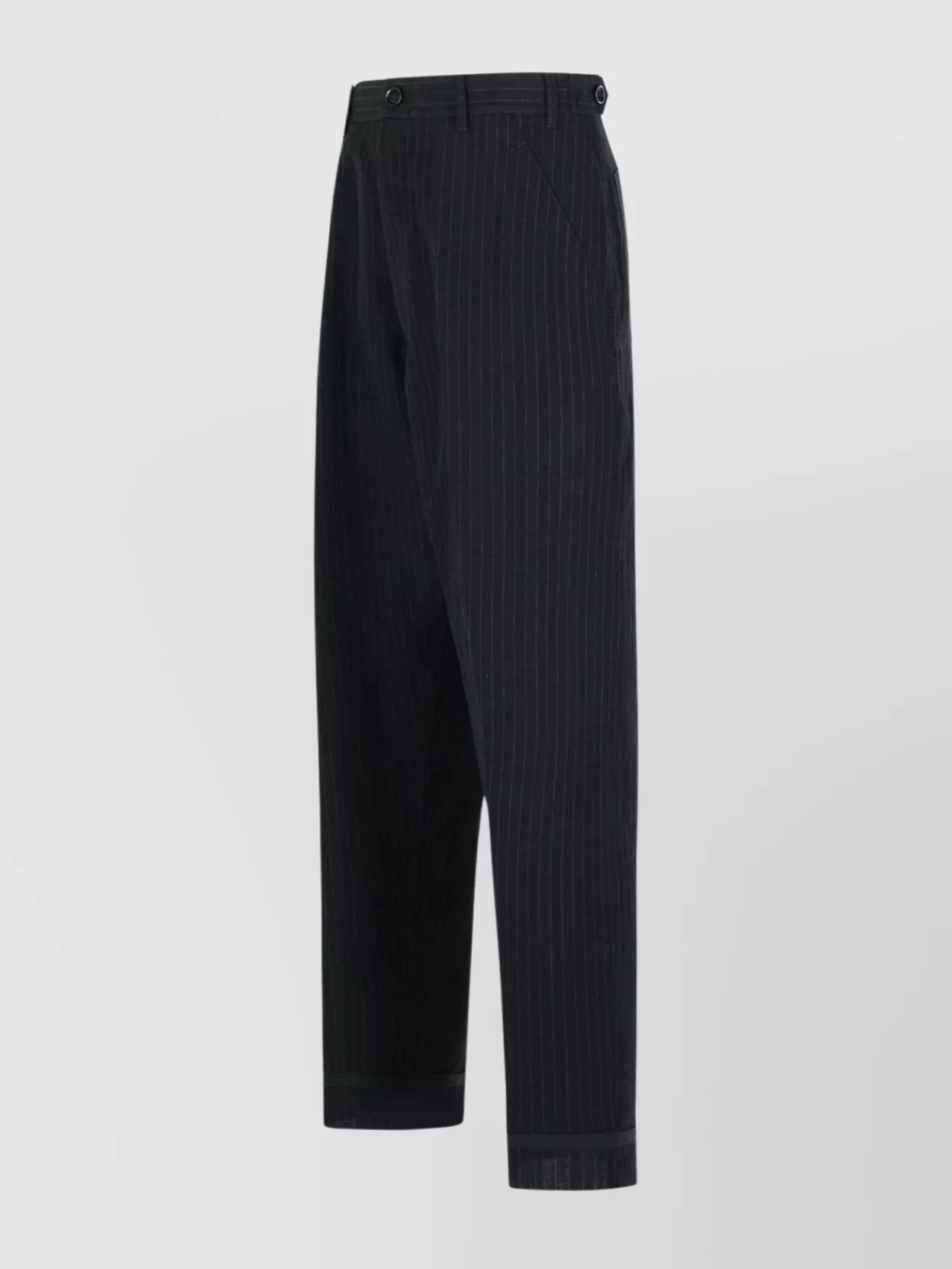 Maison Margiela Linen Blend Trousers Pinstripe Pattern