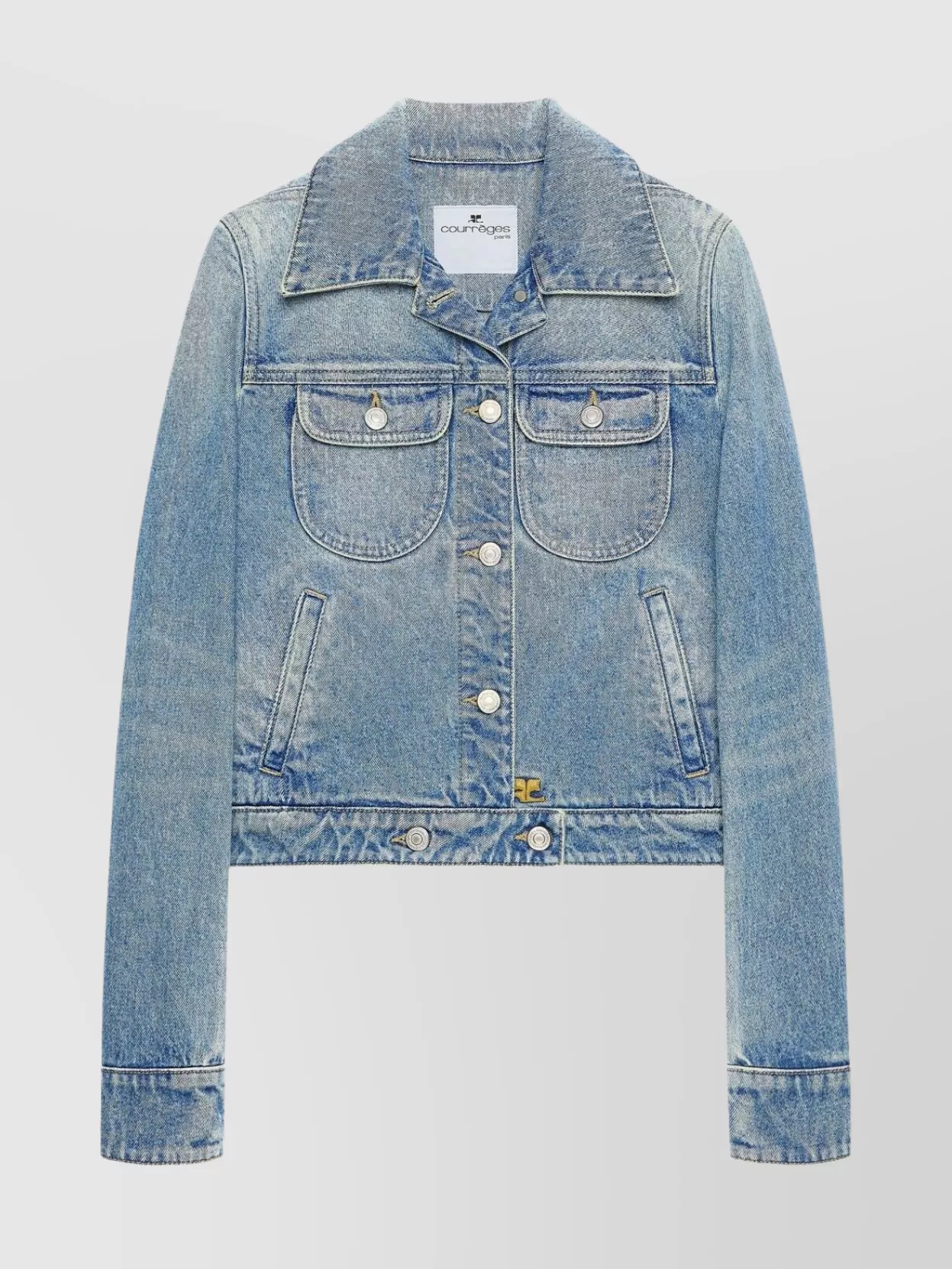 Courrèges Tailored Blazer With Long Sleeves And Pockets In Blue