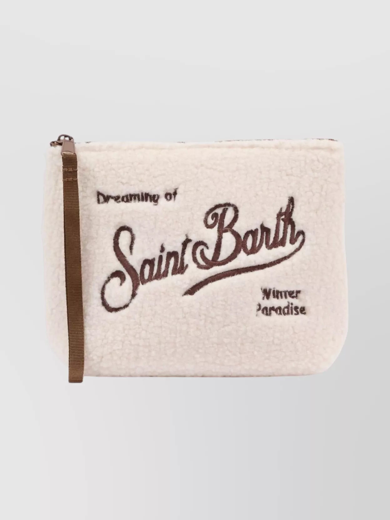 Mc2 Saint Barth Shearling Clutch Bag Carry Loop