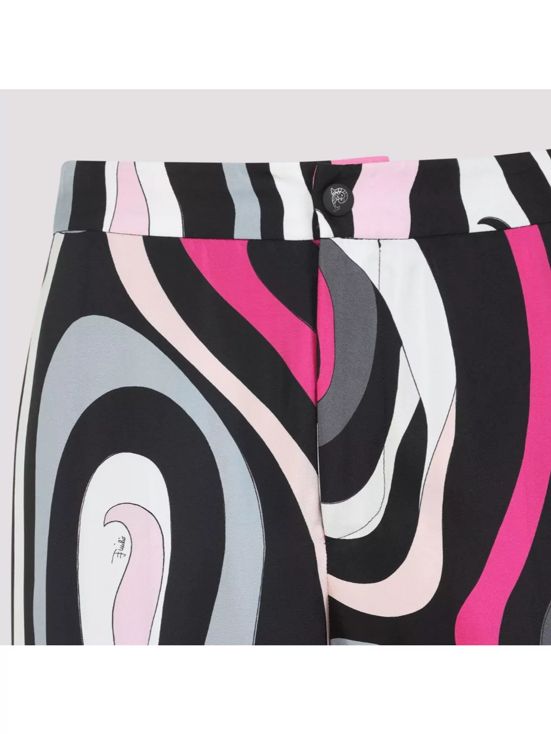 Shop Pucci Marmo Print Wide Leg Trousers