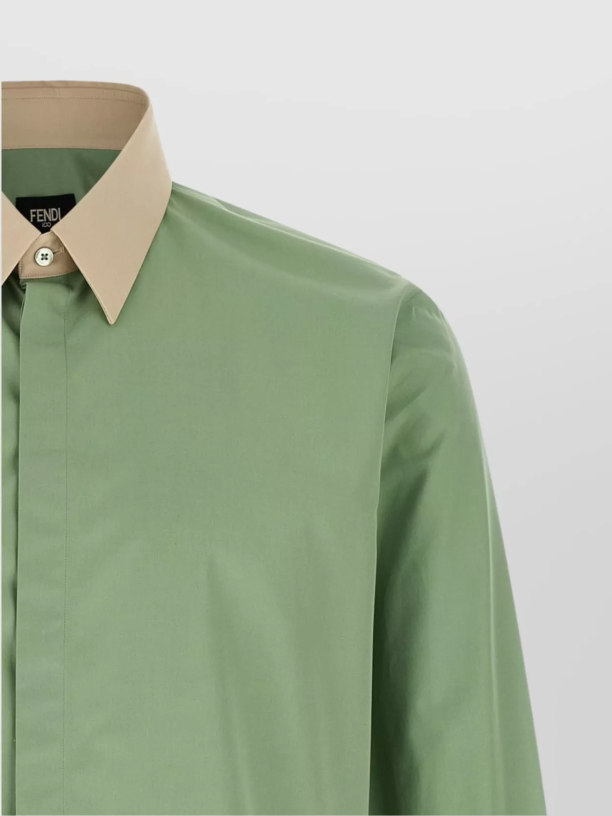 Fendi Collar Contrasting Shirt Collar