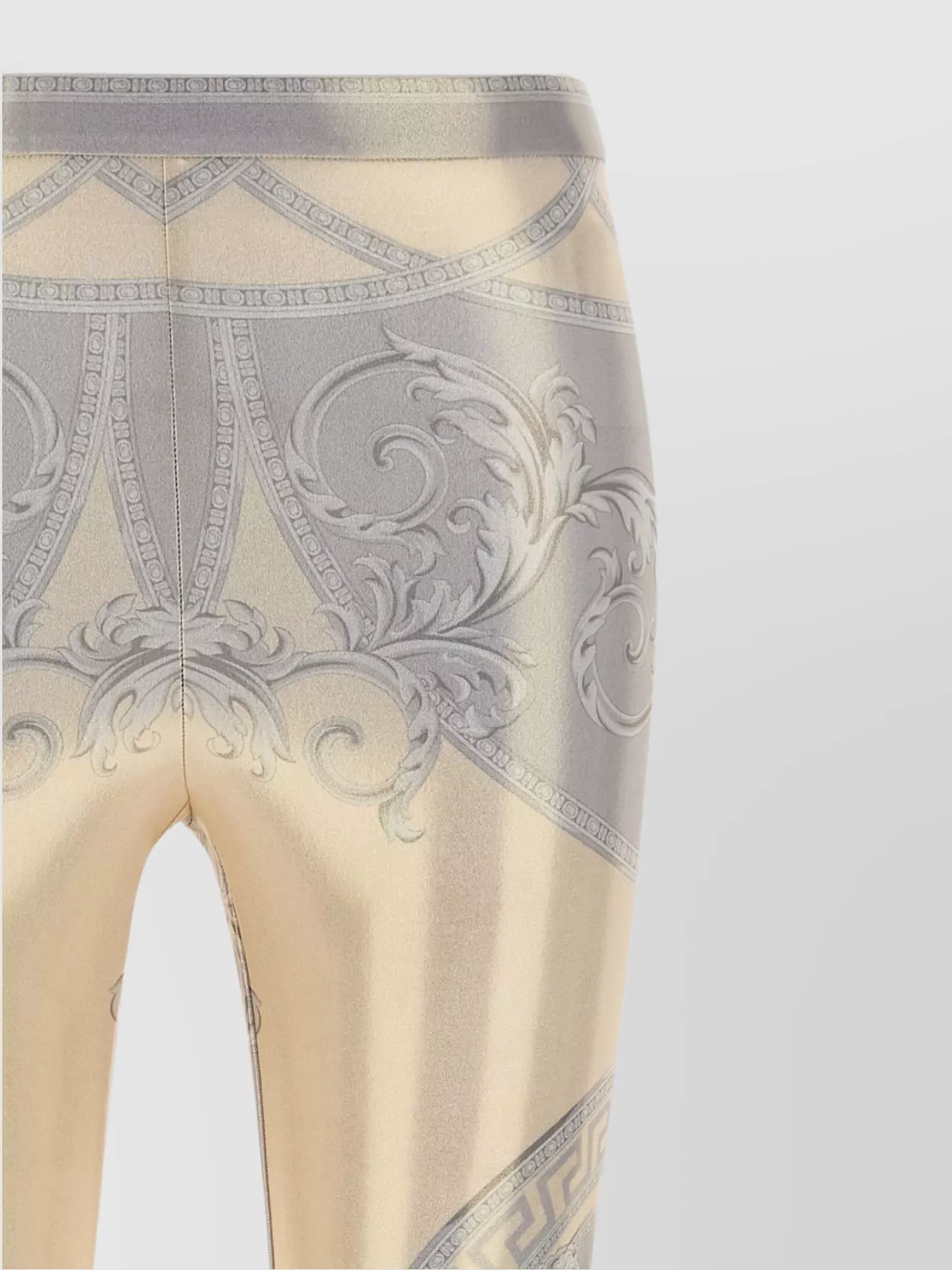 Versace 'divine Cut' Baroque Pattern Stretch Leggings
