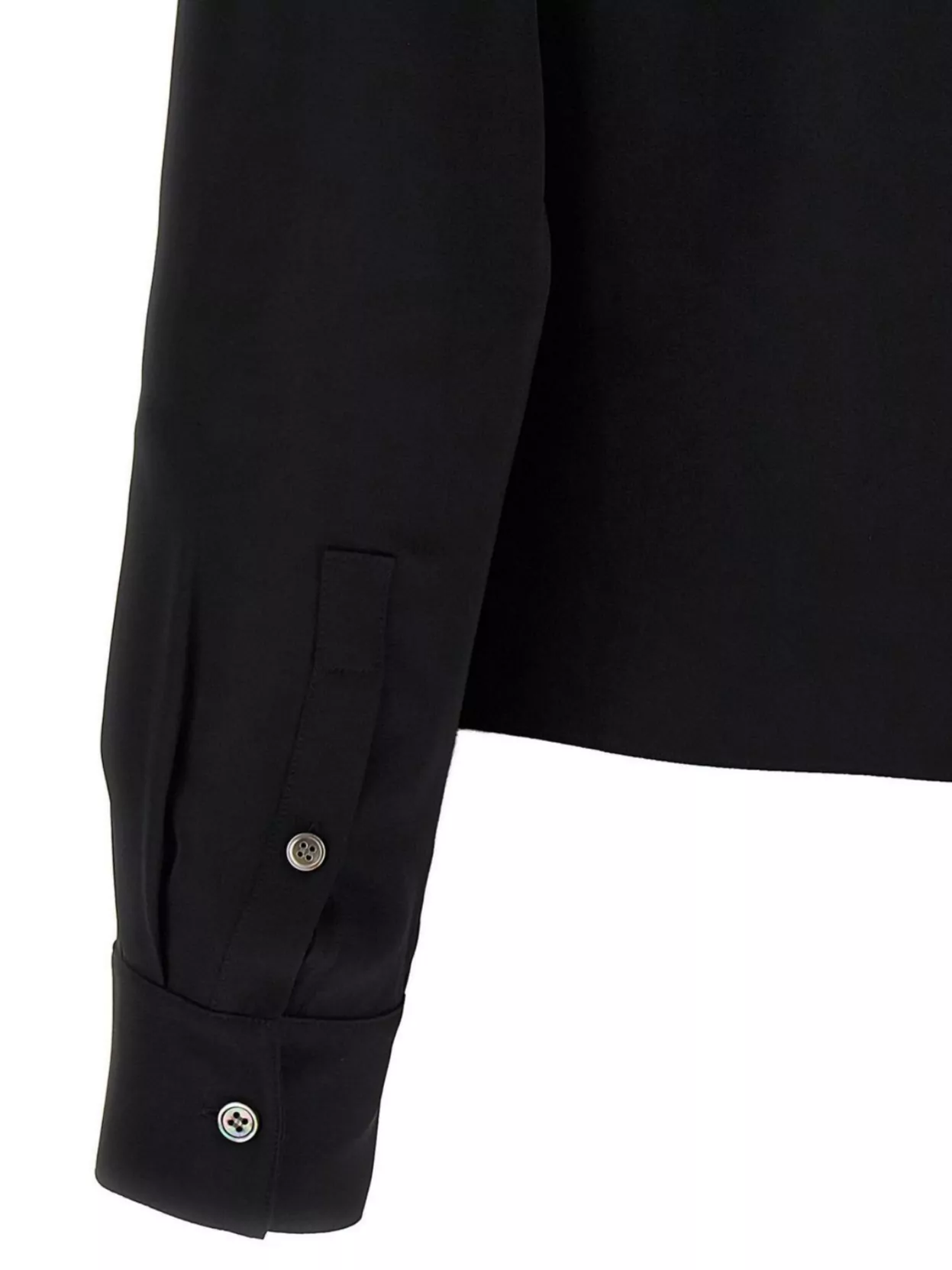Theory Black Blouse With Peak Revers And Crossover Neck