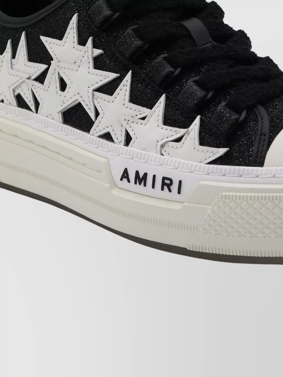 Amiri Star Embellished Low Top Sneakers With Pull Tab
