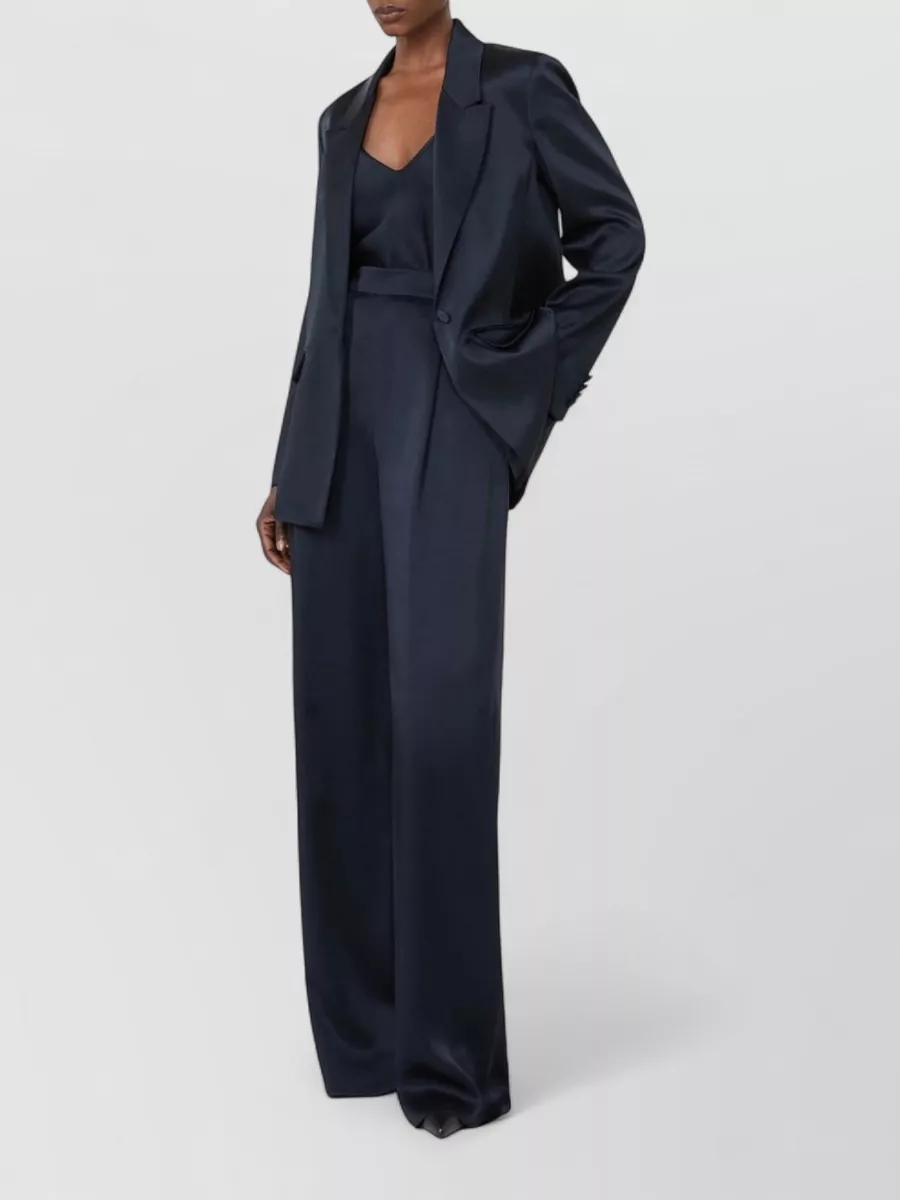 S Max Mara Silk Effect Single Breasted Tailored Jacket