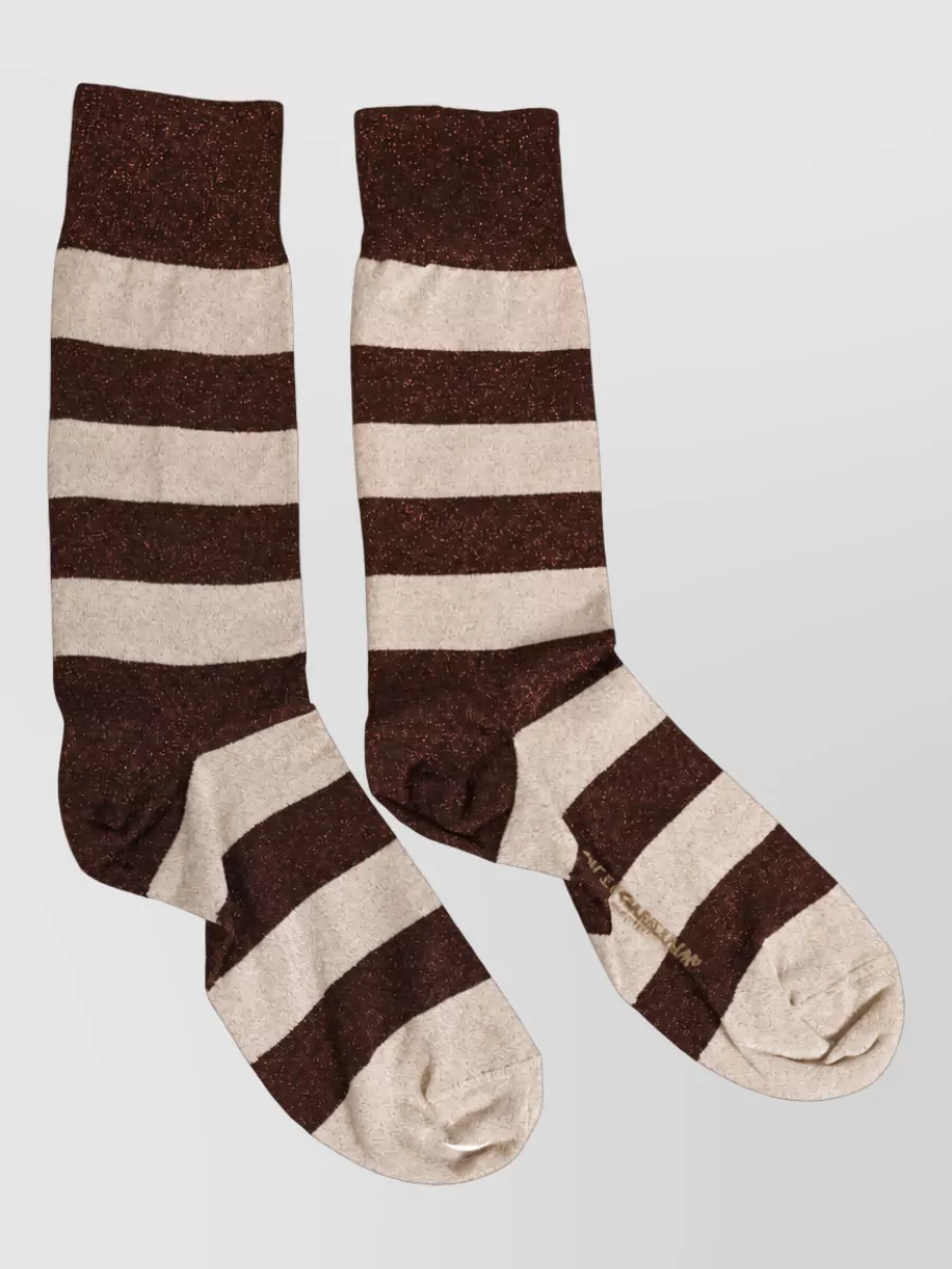 Dolce&Gabbana Striped Mid Calf Socks