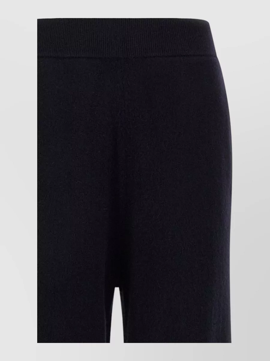 Max Mara Cashmere ribbed wide-leg straight-leg pants