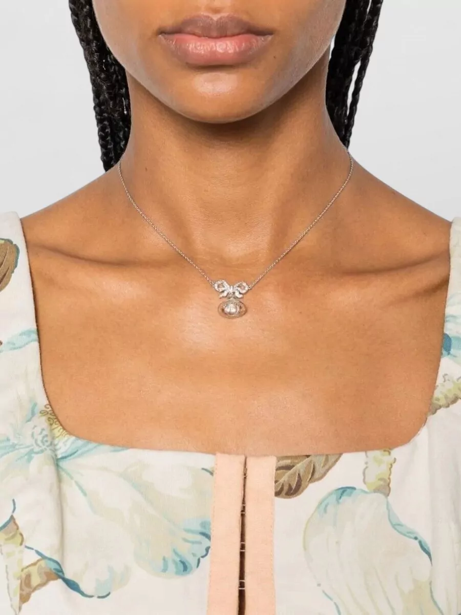 Vivienne Westwood Silver Octavie Pendant Necklace