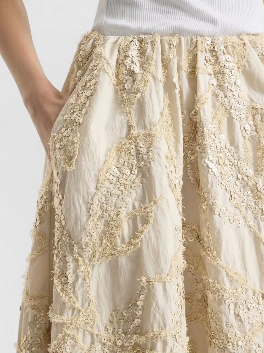 Brunello Cucinelli Embroidered Maxi Skirt