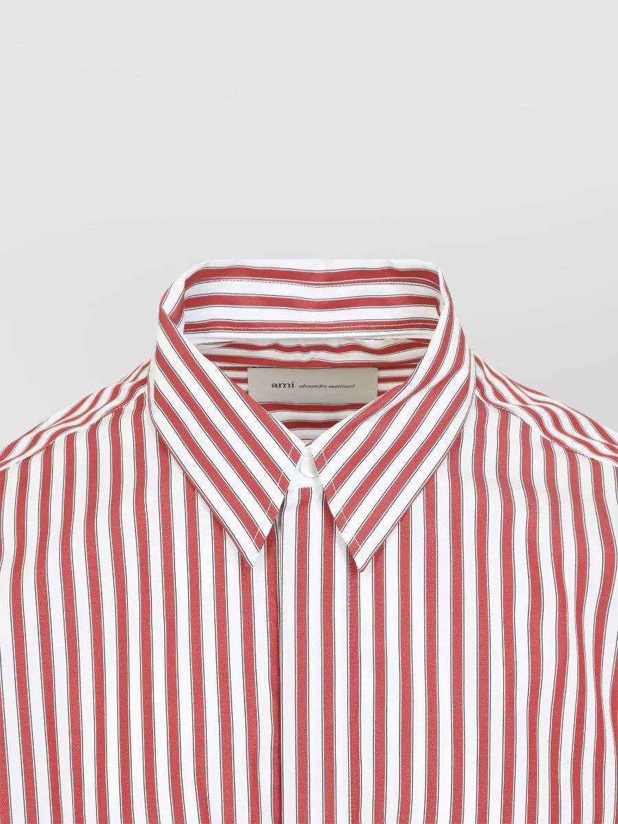 Ami Paris Striped Oversized Cotton Shirt