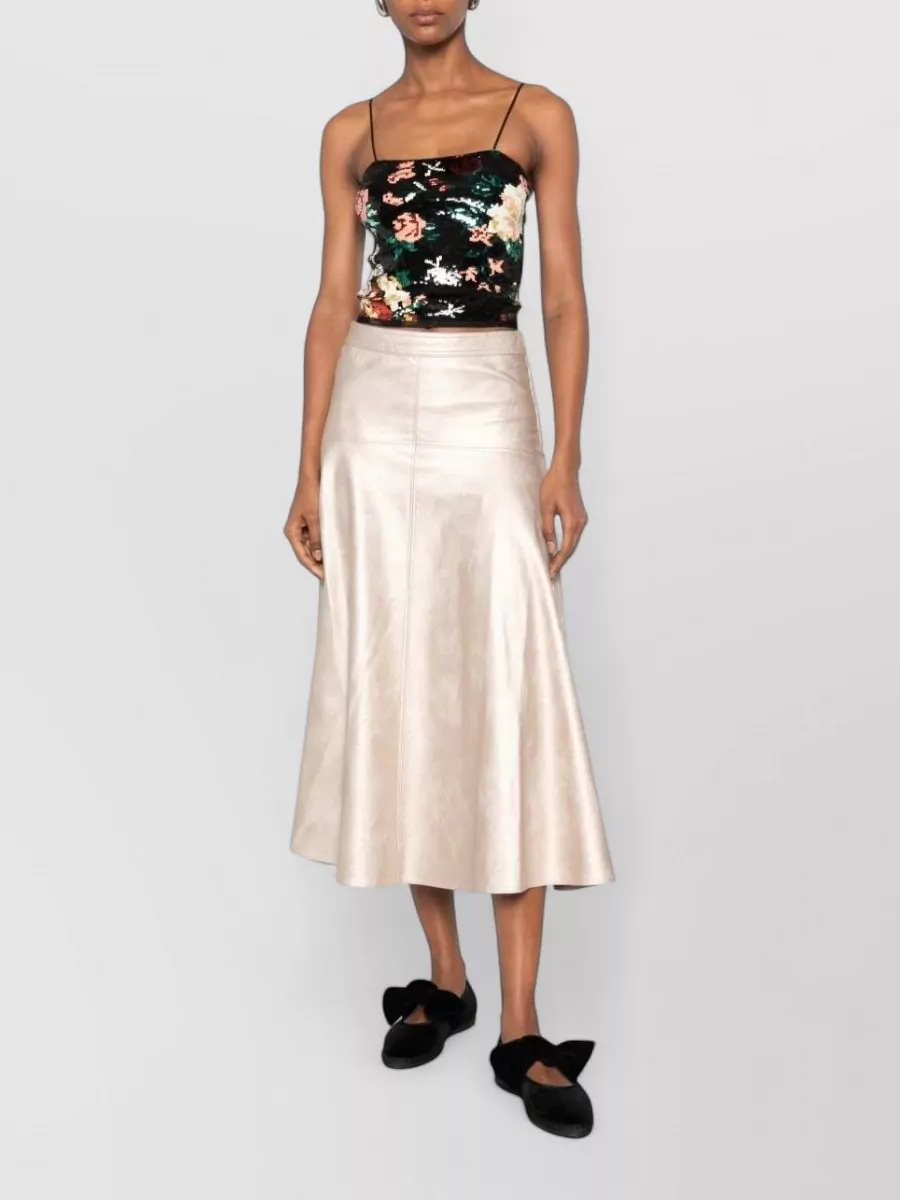 Forte Forte Panelled High-Rise Flared Midi Skirt