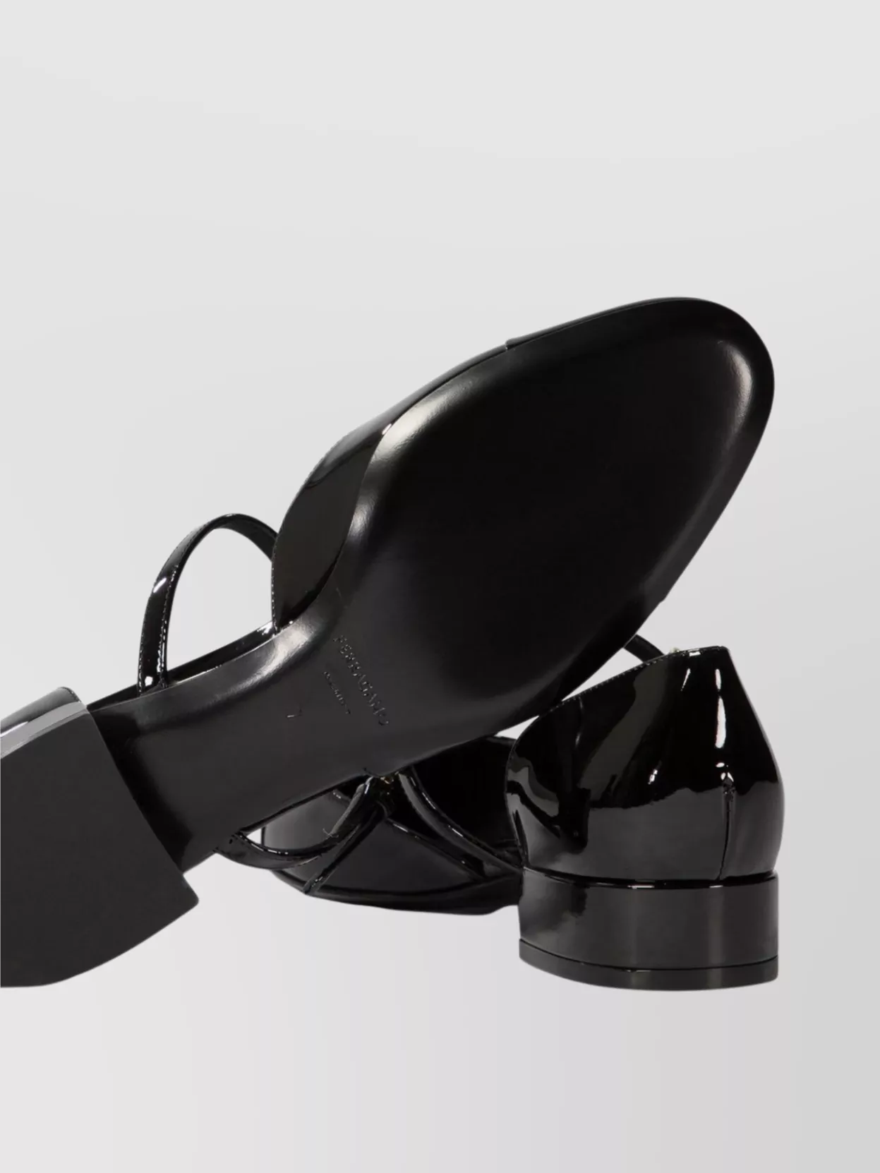 FERRAGAMO "LINETTE" BLOCK HEEL BALLET FLATS