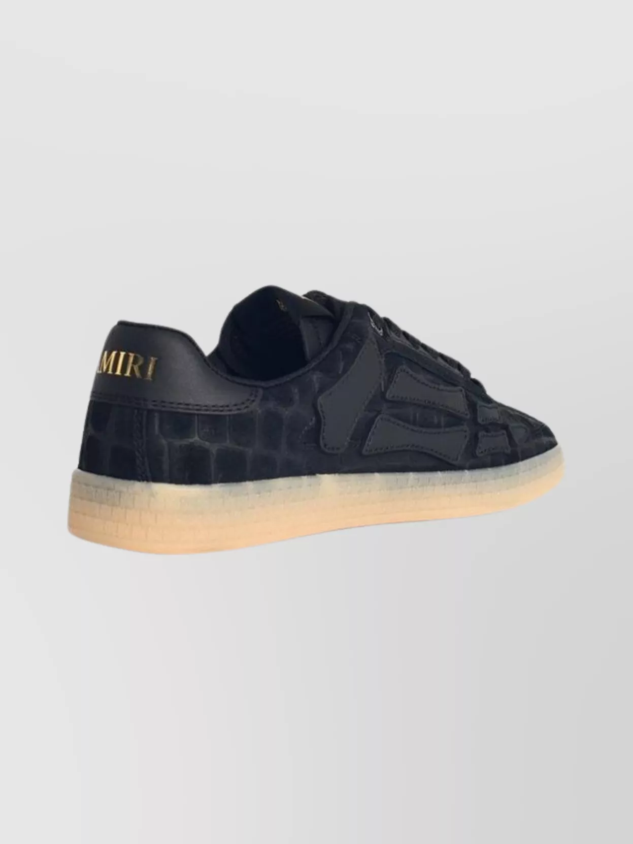 Amiri Crocodile Pattern Low-Top Sneakers