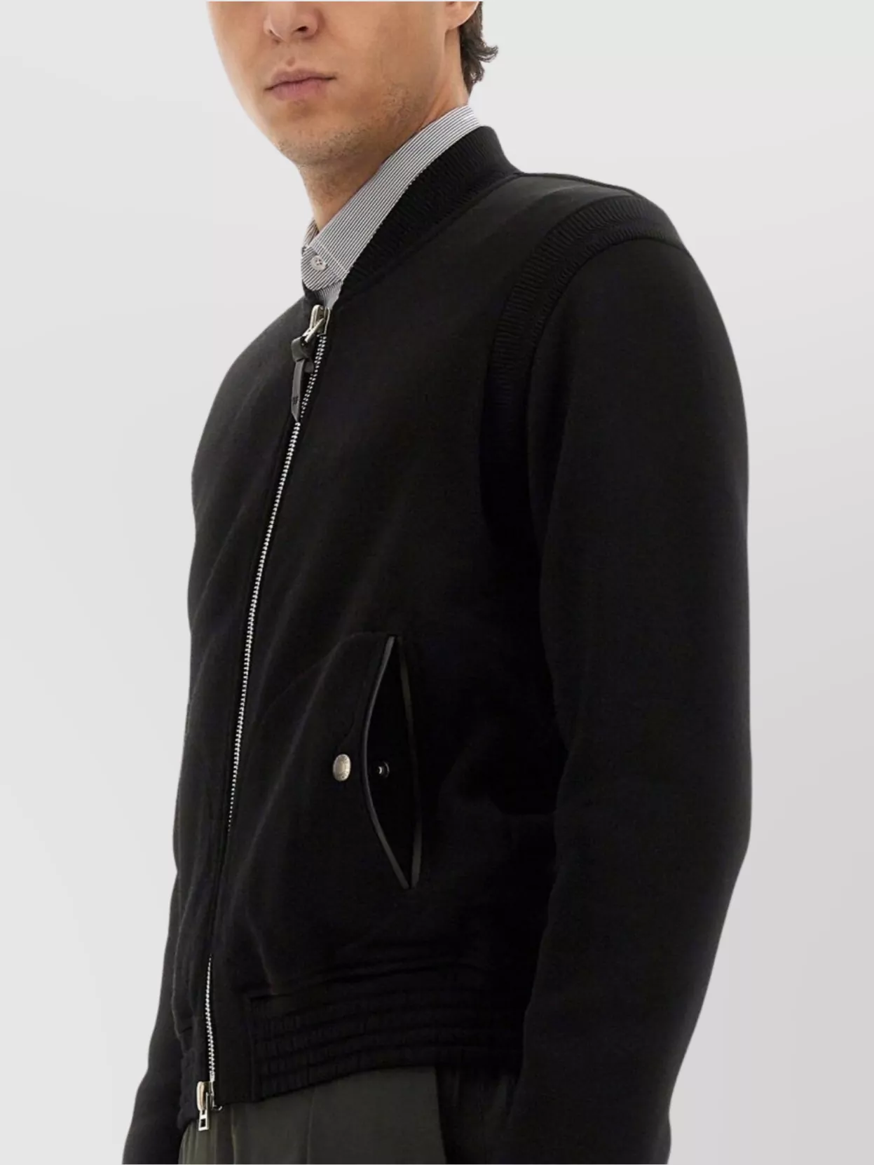 Tom Ford Ribbed Cuffs And Hem Jacket With Side Pockets