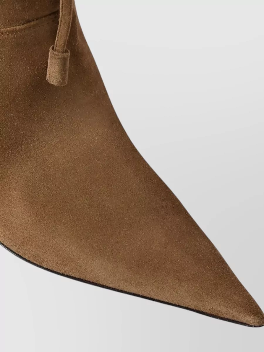 Giuseppe Zanotti Suede Tapered-Toe Stiletto-Heel Ankle Boots
