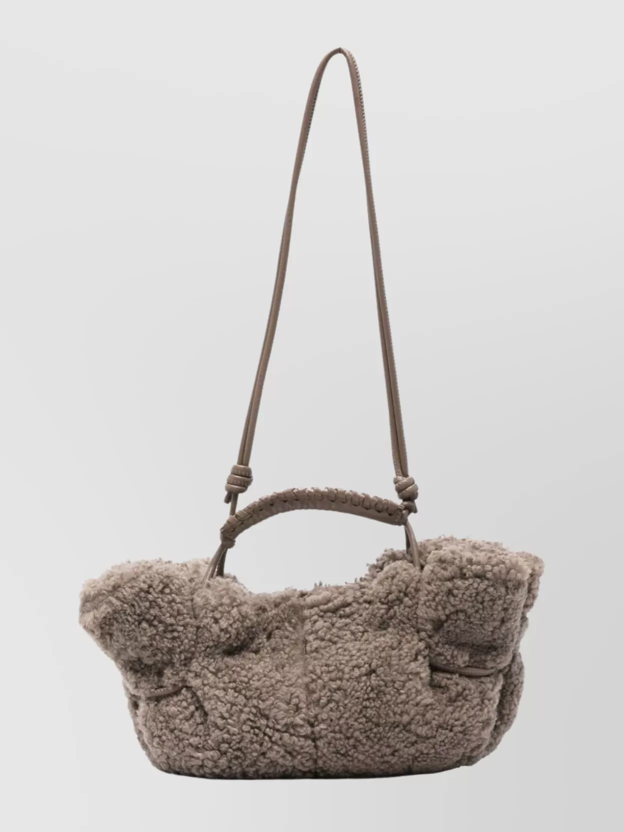 Hereu Braided Handle Shoulder Bag With Adjustable Strap