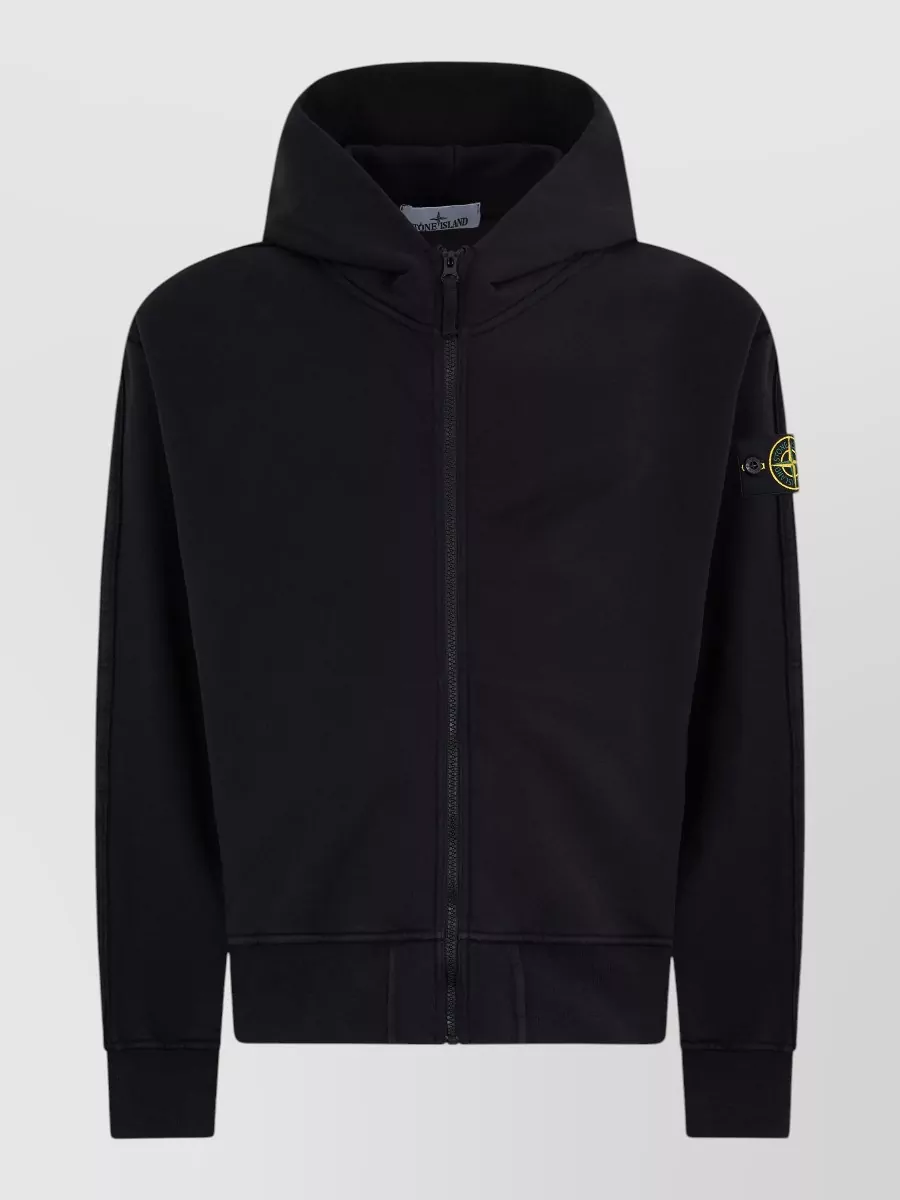 Stone Island Cotton Zip-Up Hoodie