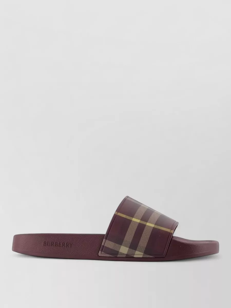 Burberry check slides