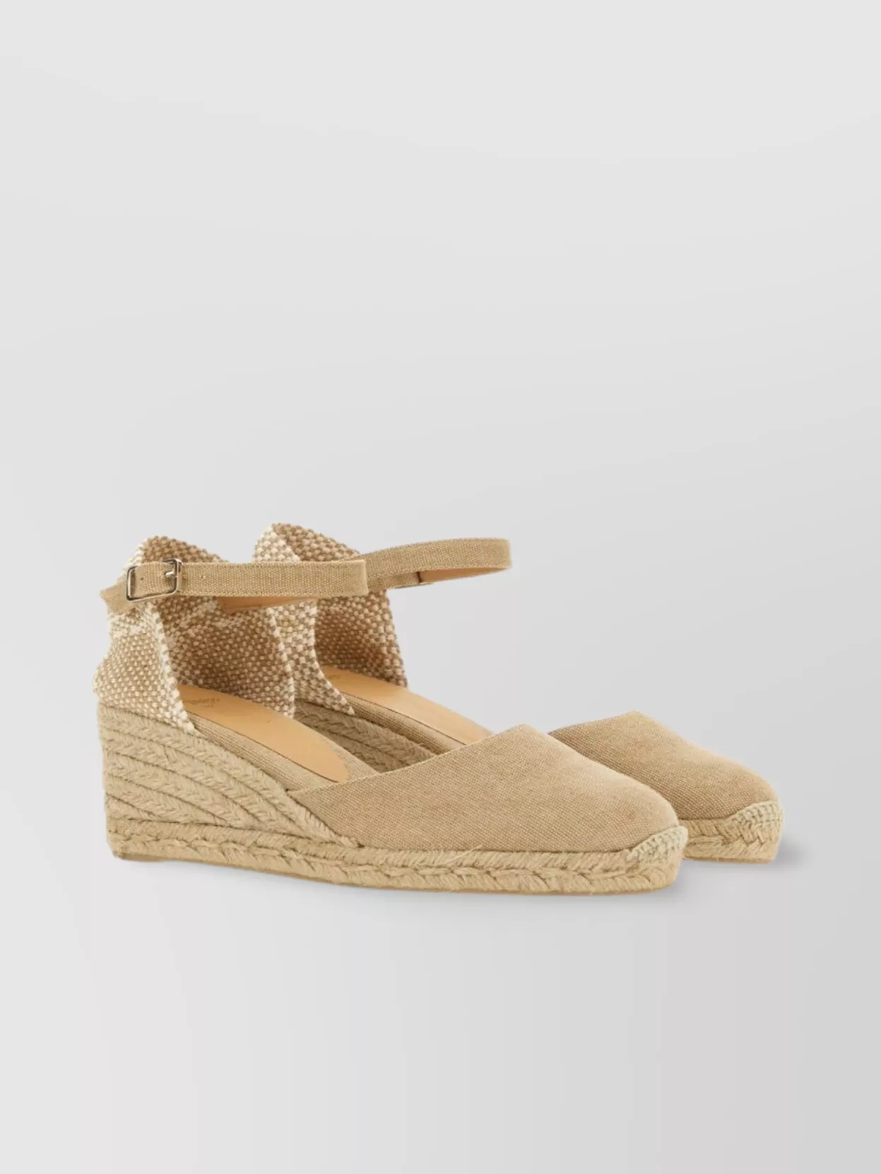 Castaner Wedge Espadrille With Buckle And Braided Detail