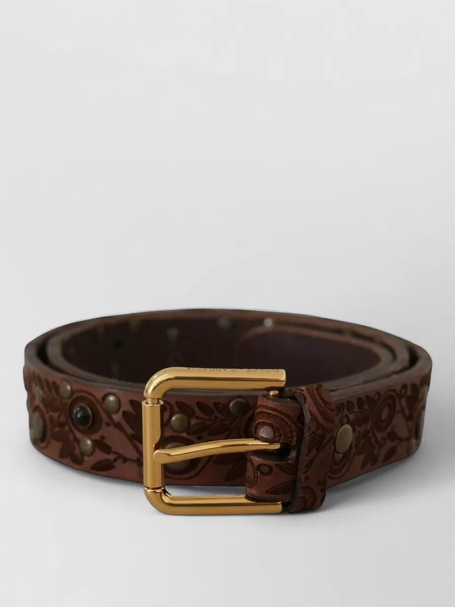 Dolce&Gabbana Leather Embossed Belt
