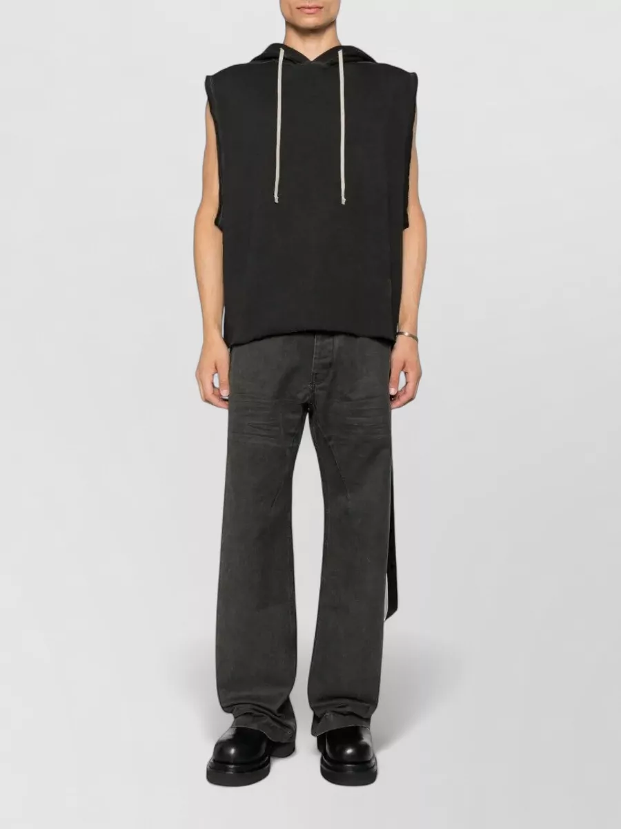 Rick Owens Drkshdw cotton hooded sleeveless tunic