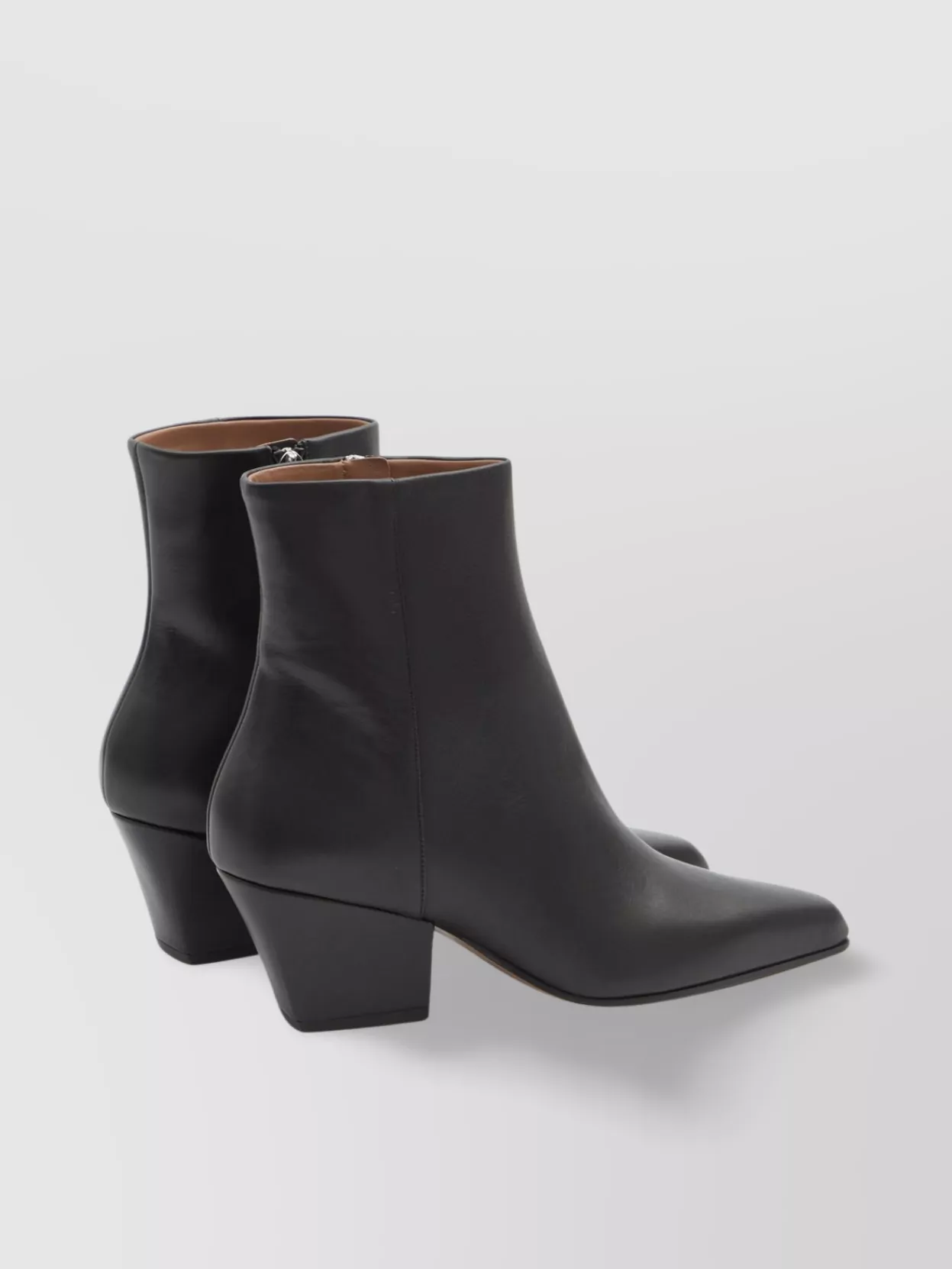 Paris Texas Texan Heel Leather Ankle Boots