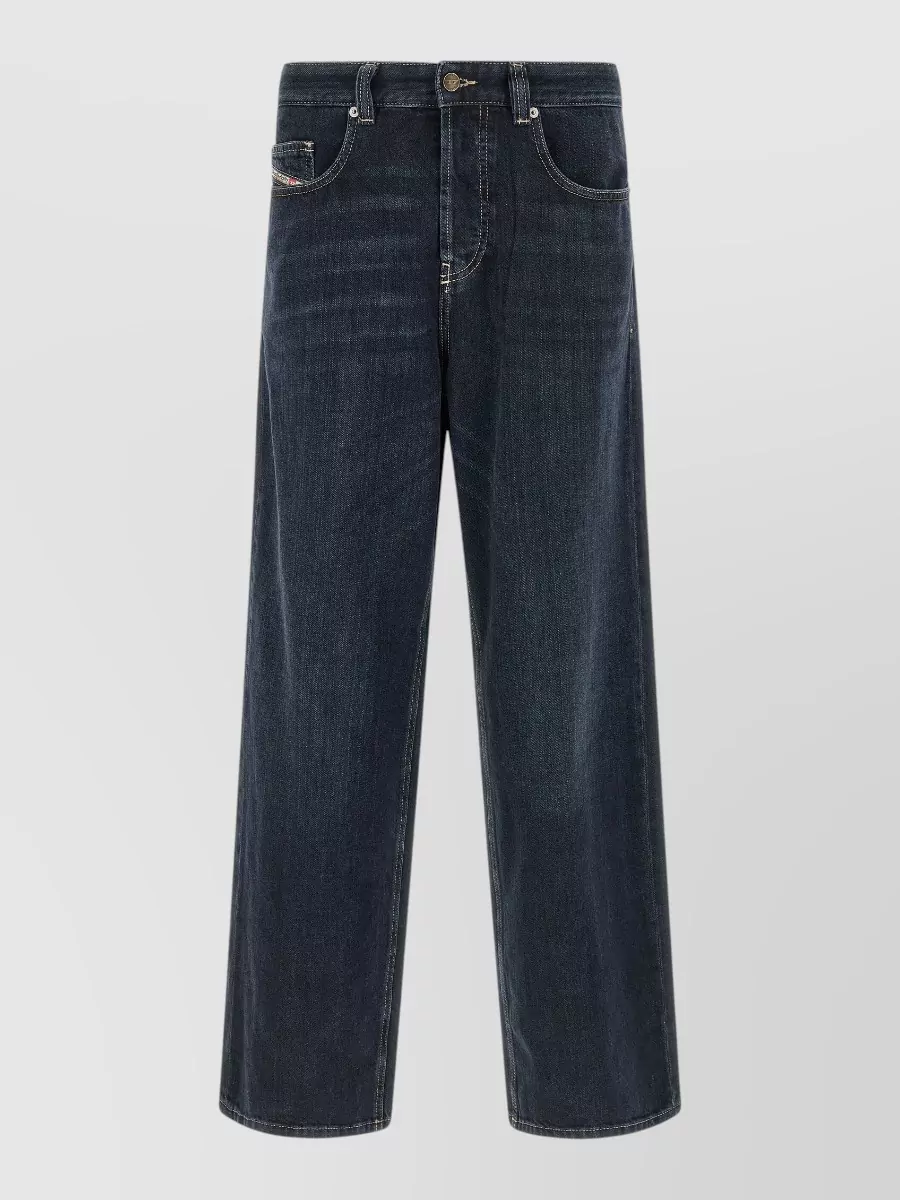 Diesel 2001 d-macro low-rise wide-leg straight-leg jeans