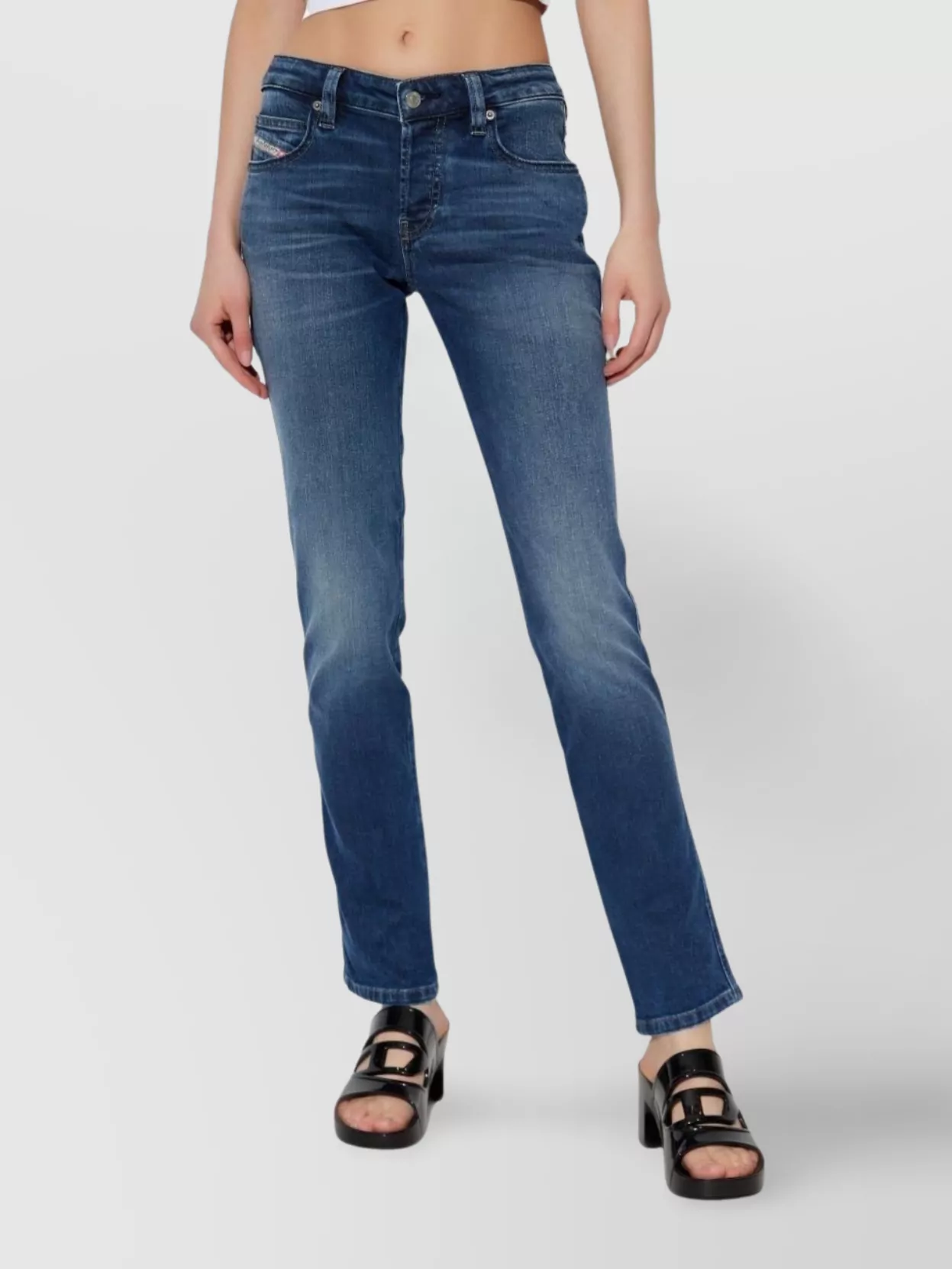 Diesel Straight Fit Trousers Belt Loops
