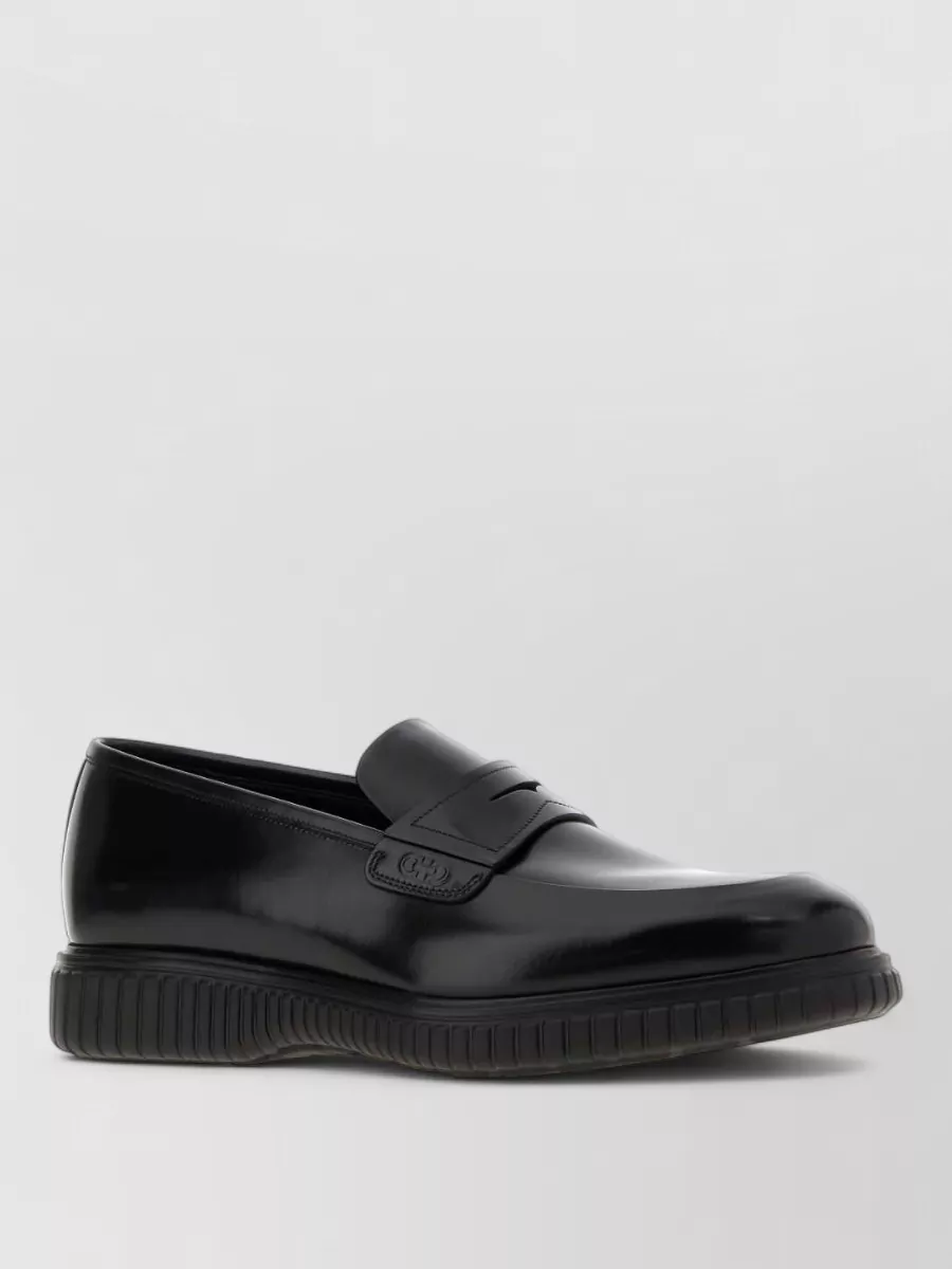 Ferragamo leather loafers