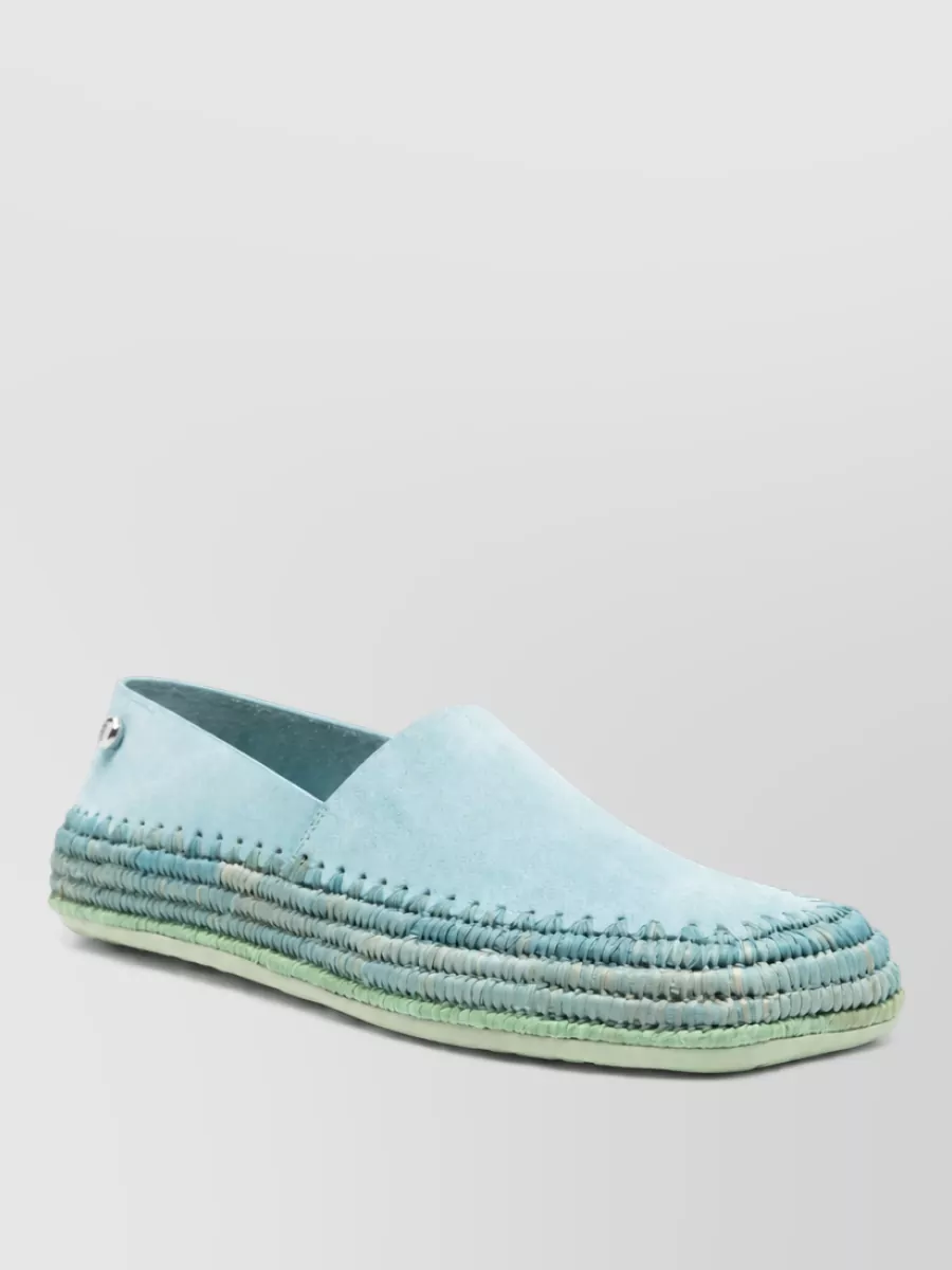 Loewe Paula's Ibiza suede asymmetric toe espadrilles