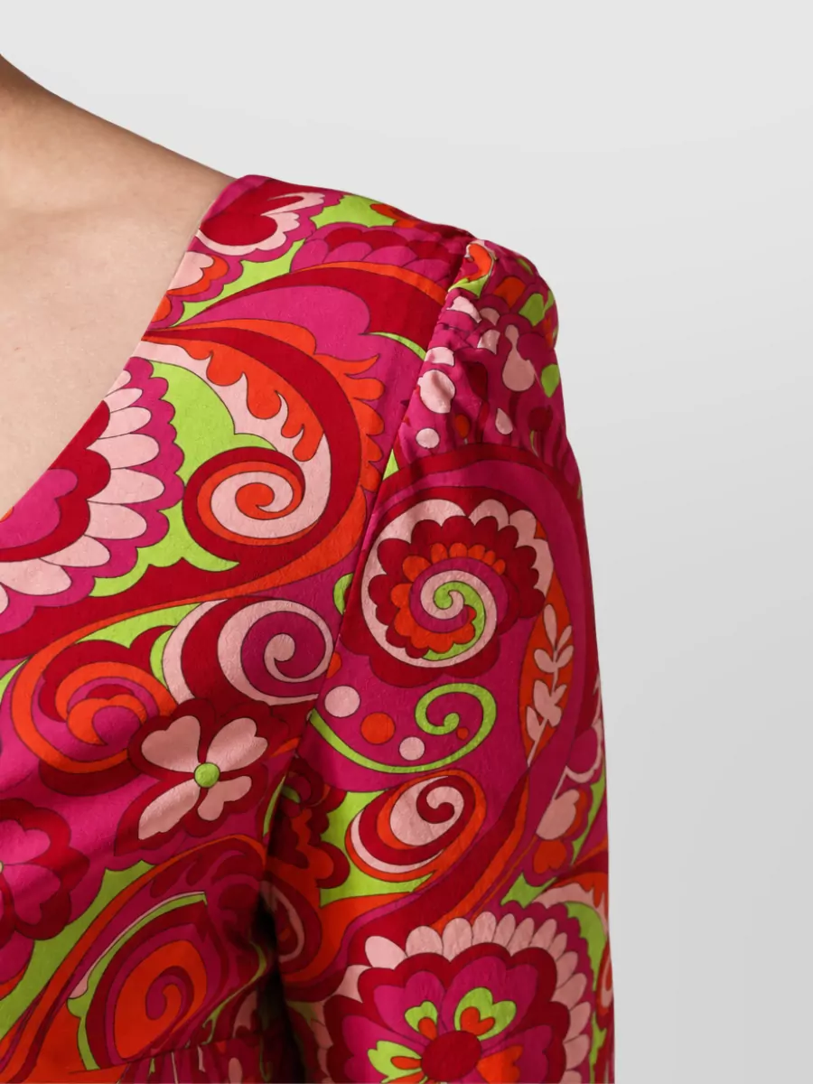 Dolce&Gabbana Silk Floral Print Midi Dress