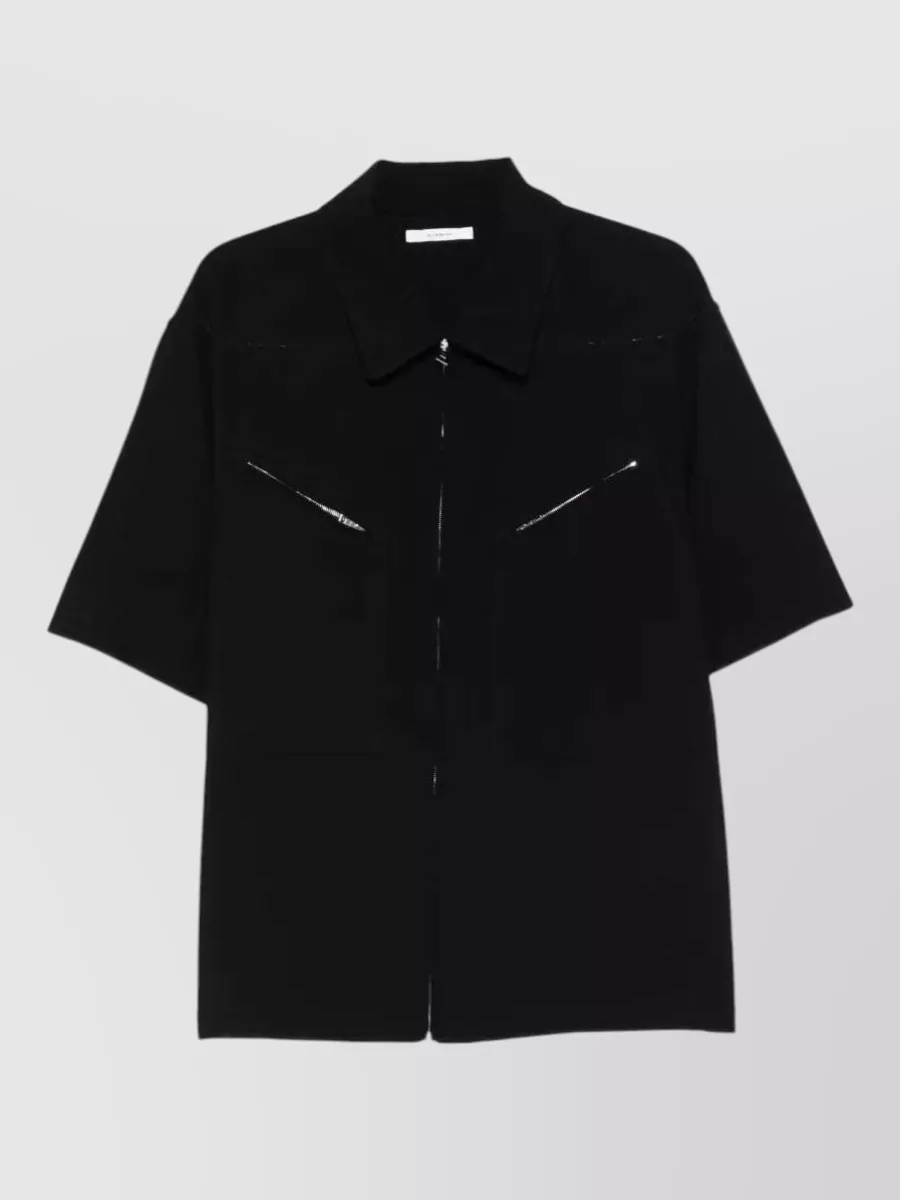 Givenchy short sleeve zip shirt jacket pockets