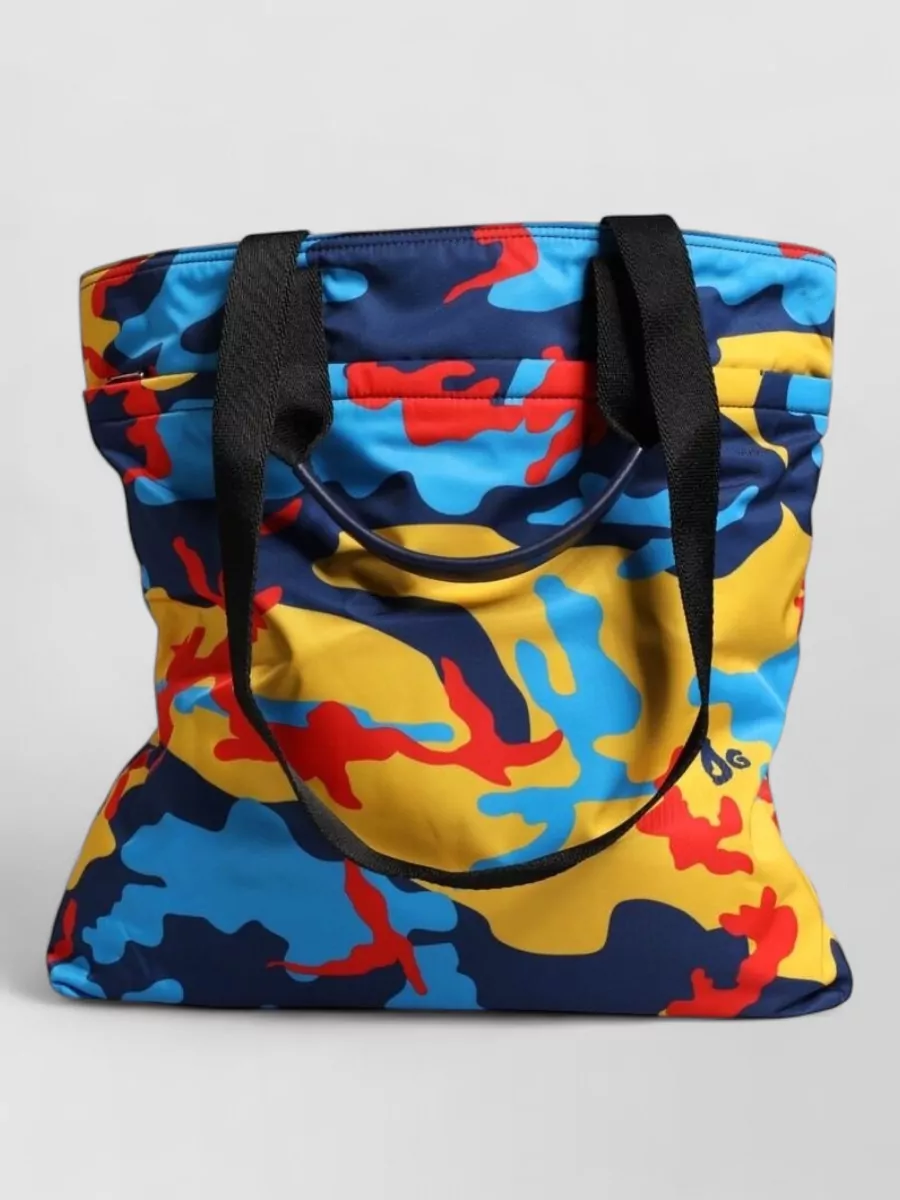 Dolce&Gabbana small shopping nylon camouflage shopping tote bag