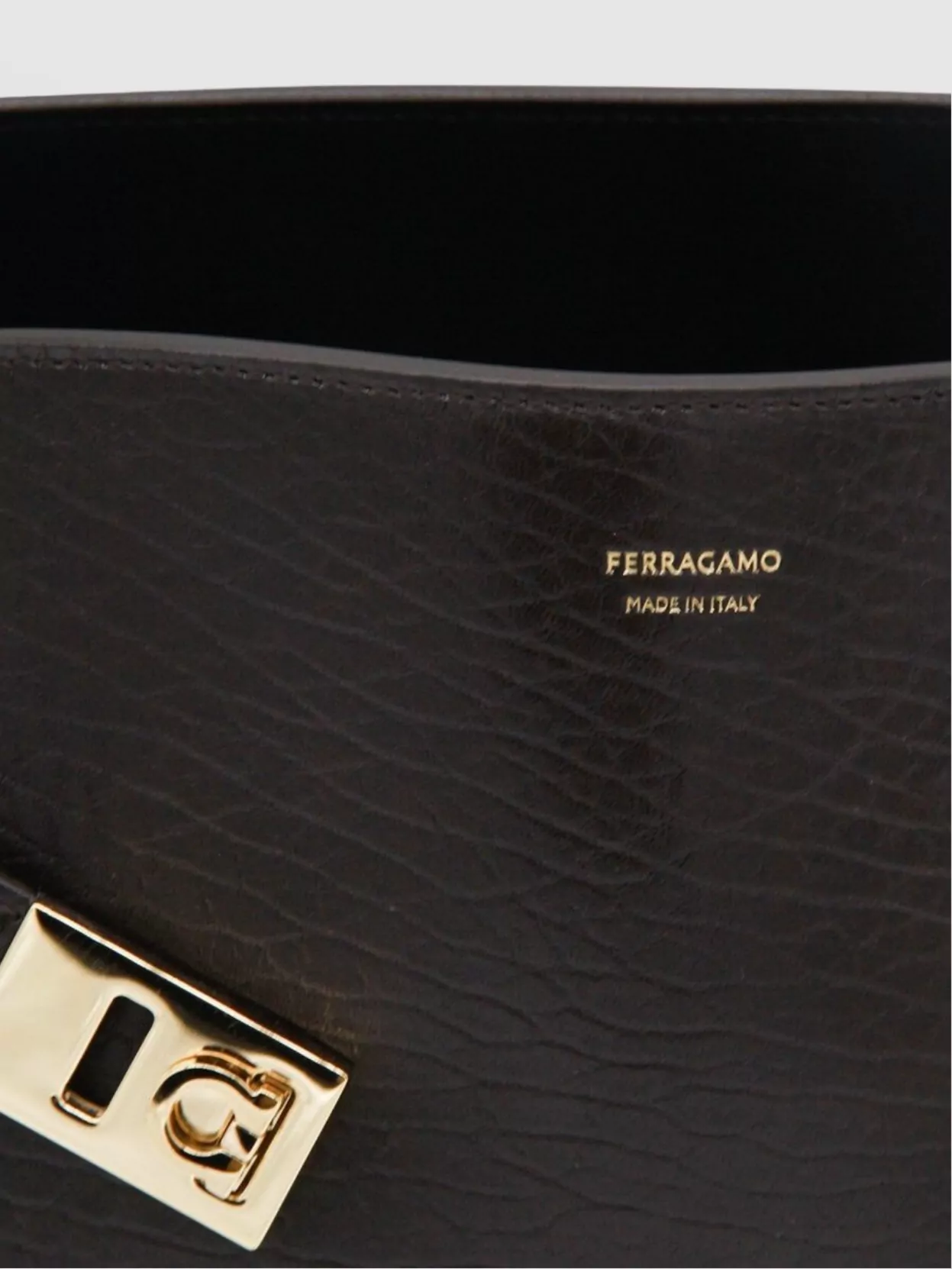 Ferragamo Structured Shoulder Bag Detachable Strap