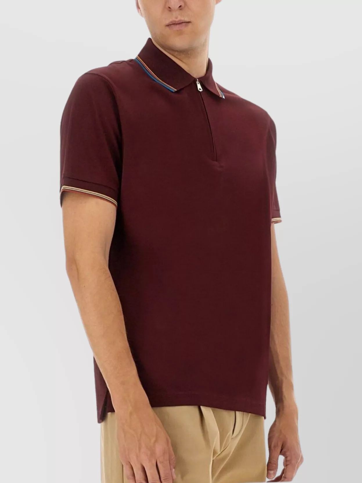Paul Smith Zip Polo Ribbed Cuffs